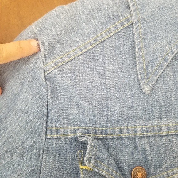 Vintage Montgomery Ward Denim Button Up Top - Picture 7 of 8